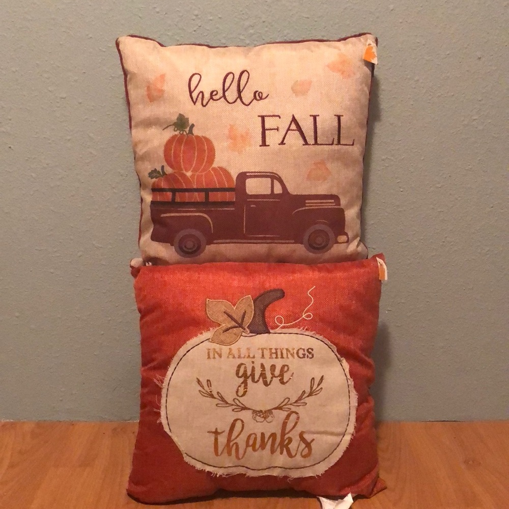 Fall throw pillows